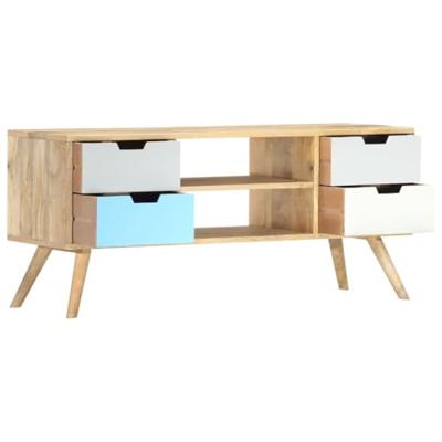 Tv-meubel 110x35x48 cm massief mangohout