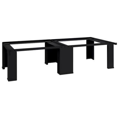 VidaXL Wasmachine pedestal 2 pcs zwart 127 x 54,5 x 32,5 cm staal