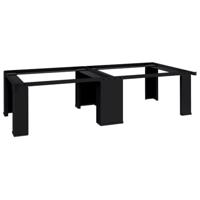 VidaXL Wasmachine pedestal 2 pcs zwart 127 x 54,5 x 32,5 cm staal - thumbnail