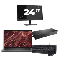 Dell Latitude 7430 - Intel Core i5-12e Generatie - 14 inch - 16GB RAM - 256GB SSD - Windows 11 Home + 1x 24 inch Monitor - thumbnail