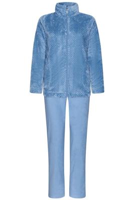 Lichtblauw fleece huispak Pastunette