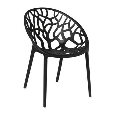 Stapelbare tuinstoel Palma - zwart - 78.5x58x59.5 cm