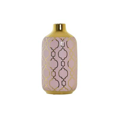 Vaas DKD Home Decor Roze Gouden Porselein Orientaals Verchroomd 13 x 13 x 26 cm Vaas DKD Home Decor Roze Gouden Porselein Orientaals Verchroomd 13 x 13 x 26 cm