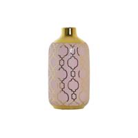 Vaas DKD Home Decor Roze Gouden Porselein Orientaals Verchroomd 13 x 13 x 26 cm - thumbnail