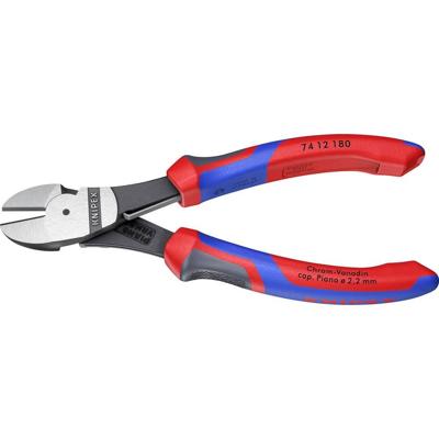 Knipex kracht-zijsnijtang zwart geatramenteerd met meer-componentengrepen 180 mm - 7412180 Knipex kracht-zijsnijtang zwart geatramenteerd met meer-componentengrepen 180 mm - 7412180