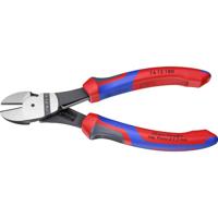 Knipex kracht-zijsnijtang zwart geatramenteerd met meer-componentengrepen 180 mm - 7412180 - thumbnail