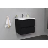 On-Line Onderkast - 60 cm - Voorgemonteerd - Acryl Wastafel - 1 Kraangat - Mat Zwart - thumbnail