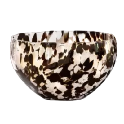 Schaal glas - schaal Oyster Opal - schaal wit & zwart Schaal glas - schaal Oyster Opal - schaal wit & zwart