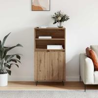 Highboard met plank met opslag met de deur Bruin 60 x 36 x 110 cm Bewerkt hout - thumbnail