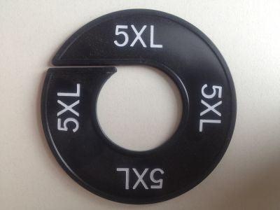 Maatring 9cm zwart/wit 5XL