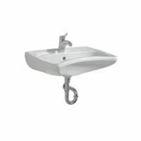 Rolstoel Wastafel BWS 49x60 cm 1 Kraangat Keramiek Wit - thumbnail