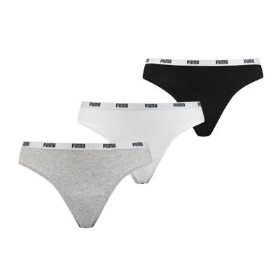 Puma String Dames Zwart/Wit/Grijs 3-Pack-XS