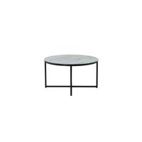 Fjôrd - Salontafel Zwart Glas Ø80cm - Marmer - Rock - thumbnail