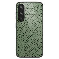 Samsung Galaxy S24 glazen hardcase - Green confetti - thumbnail