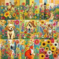 Cottage Garden Nine Patch Puzzel 1000 stukjes - thumbnail