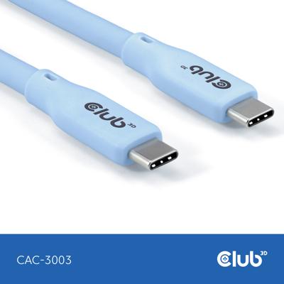Club3D Lifestyle USB-C kabel PD 240W, 20Gbps | 2m | blauw