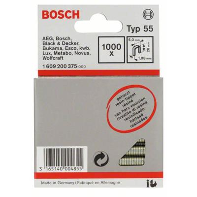 Bosch Accessoires Niet met smalle rug type 55 geharst 6 x 1,08 x 28 mm 1000st - 1609200375