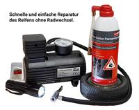 HP bandenreparatie set flat tire set 4 pcs. incl. compressor - thumbnail