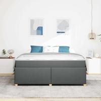 Bedframe met matras Donkergrijs 180 x 200 cm Stof - thumbnail