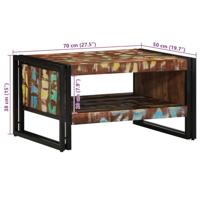Salontafel 70x50x38 cm massief gerecycled hout meerkleurig - thumbnail