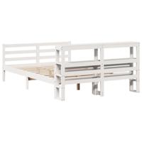 Bedframe met hoofdeinde zonder matras 140x200 cm wit - thumbnail