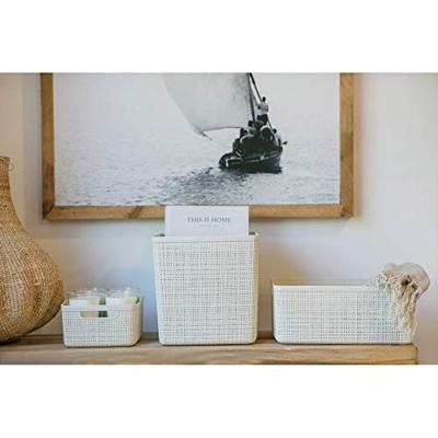Curver jute mandje cube 17 liter offwhite - thumbnail