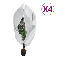 Plantenhoezen met ritssluiting 4 st 70 g/m² 1x1,55 m - thumbnail
