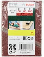 Bosch Accessories 2607017155 Schuurbandset Korrelgrootte (num) 60, 80, 100 (l x b) 533 mm x 75 mm 1 set(s) - thumbnail