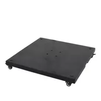 Parasolvoet Granietplaat Polish op 4 wielen 90kg zwart - thumbnail