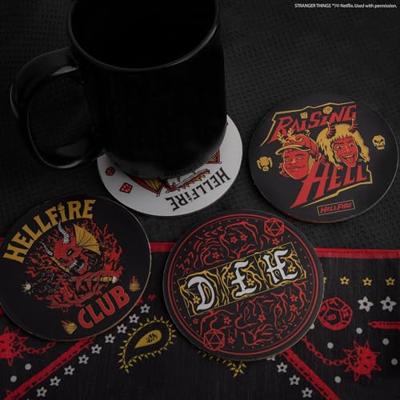 Stranger Things Coaster 4-Pack Hellfire Club