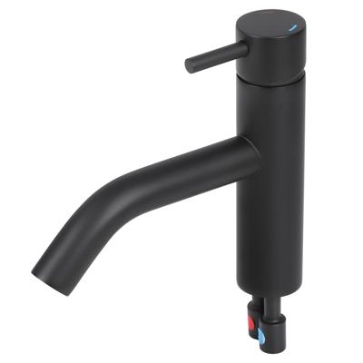 Wastafelmengkraan Differnz Gebogen Mat Zwart Differnz