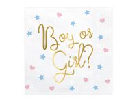Gender Reveal &apos;Boy or Girl&apos; servetten - thumbnail