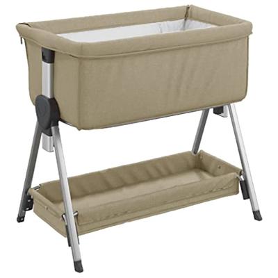 Babybox met matras linnen taupe