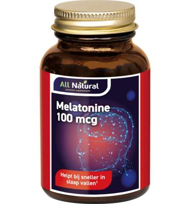 All Natural Melatonine 100 mcg Tabletten