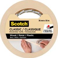 Afplaktape scotch classic 36mmx50m beige - thumbnail