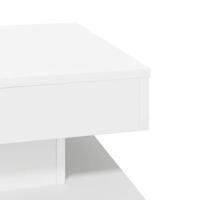 Salontafel 360 graden draaibaar 50x50x34,5 cm wit - thumbnail