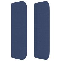 Boxspring met matras stof blauw 140x200 cm - thumbnail