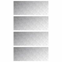 VidaXL Trap tread rechthoekig 4 pcs zilver 100 x 40 cm aluminium - thumbnail