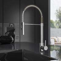 Keukenmengkraan Hotbath Fellow 49 cm Flexibele Uitloop Chroom - thumbnail