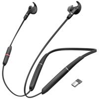 Jabra Evolve 65e In-Ear Headphones – Microsoft gecertificeerde Active Noise Cancelling Bluetooth Oordopjes met Nekband voor Draadloze Gesprekken, Muziek en Trilalarm – zwart - thumbnail