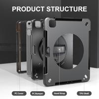 honju Rugged Back cover Grijs Tabletcover - thumbnail