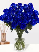 30 blauwe rozen - XL rozen - thumbnail
