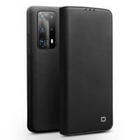 Qialino - echt lederen luxe wallet hoes - Huawei P40 - Zwart - thumbnail