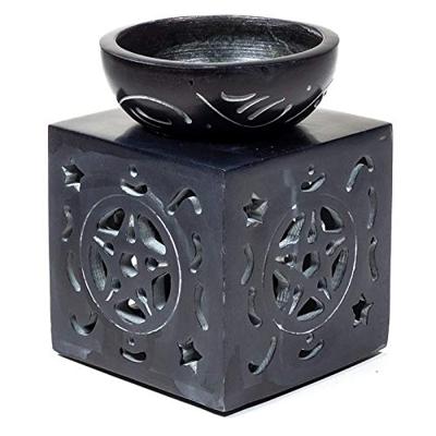Olieverdamper Pentagram Zwart Zeepsteen