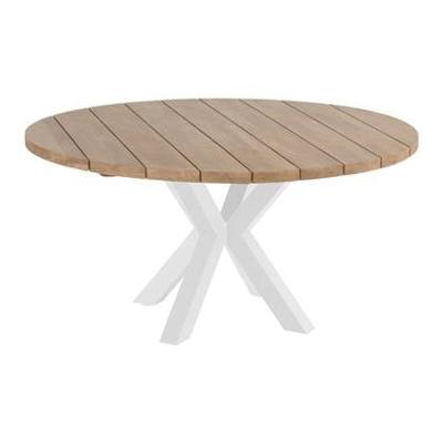 Hartman Ronde Tuintafel 'Stephanie' Teakhout, 150cm, kleur Naturel/Wit