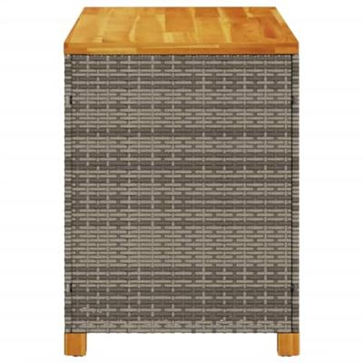 Tuinbox 110x55x63 cm poly rattan en acaciahout grijs Tuinbox 110x55x63 cm poly rattan en acaciahout grijs