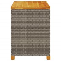 Tuinbox 110x55x63 cm poly rattan en acaciahout grijs - thumbnail