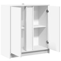 Dressoir met LED 77x34x85 cm bewerkt hout wit - thumbnail