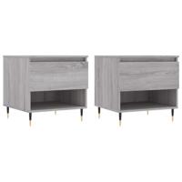 Salontafels 2 st 50x46x50 cm bewerkt hout grijs sonoma eiken - thumbnail