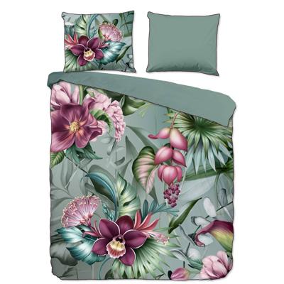 Descanso Dekbedovertrek "bloemen" - Multi - (240x200/220 cm) - Biologisch Katoen satijn